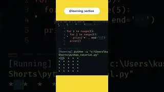 Square Star Pattern - Python | Python Pattern Series |  @learning_section