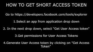 How to get facebook access tokens in facebook lead extractor?