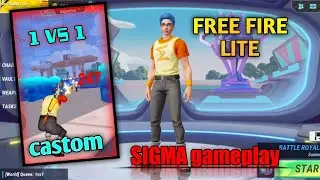 free fire lite,sigma gameplay😱1vs1 castom,whu to mek sigma game,free fire