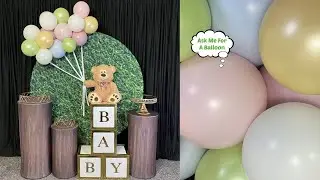 Floating Balloons Decoration With Teddy Bear