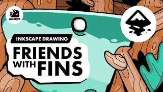 FRIENDS WITH FINS || INKSCAPE DRAWING || AZAZYN