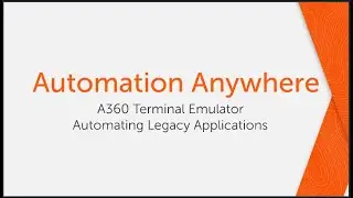 Automation Anywhere Terminal Emulator Package