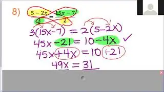 MTH1W Unit 5: Multi Step Equations Part 2