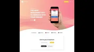 Website landing page design Flat UI UX modern web design