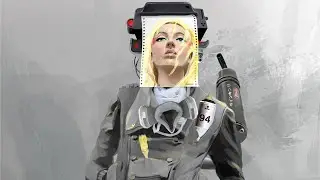 Art-bot girl: speed painting magazine cover illustration (vector graphics)
