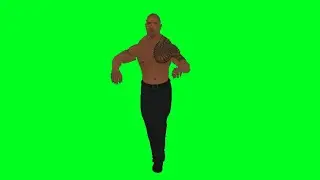 The Rock dancing green screen