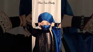 Easy Party Hijab 🥰 Tutorial With Earrings #shorts