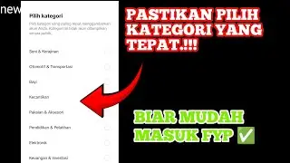 CARA SETTING KATEGORI TIKTOK 2025 