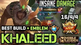 WTF DAMAGE KHALEED!!! 🤯🔥 | Top 1 Global Khaled Best Build and Emblem 2020 | Khaleed Gameplays | MLBB