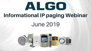 Algo IP Paging Webinar | June 2019