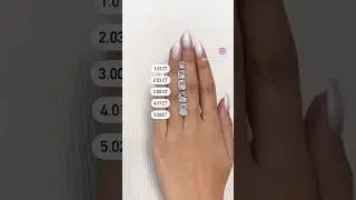 Carat size on the hand Cushion cut diamonds