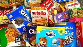 Мега Выпуск! Конфеты и Сладости 🤯! Shopping a lot of candy, Milka Nutella, Nesquick, Kellogg, Oreo