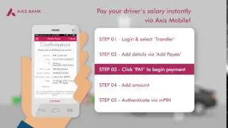 Transfer funds using Axis Mobile