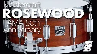 TAMA 50th Anniversary Limited Mastercraft Rosewood Reissue Snare Drum (RW-255, RW-256)