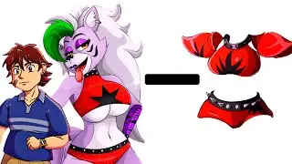 Roxanne Wolf + Gregory - All Clothes = ??? | FNAF animation ranny