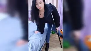 Girl With Polio Disease Disability Getting Ready for Office | Polio Affected Legs