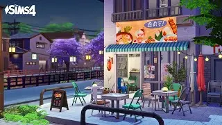 여름밤 집가다가 들른 🍜🍺 다리 옆 작은 식당 | 심즈4 건축 | No CC