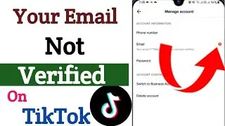 Email has not been verified problem on tiktok | Tiktok Email verification problem | Tiktok Email