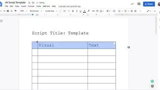 AV Script in Google Docs