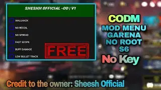 codm mod menu v1.6.39 | no root/antiban/aim/wall/esp/tutorial/garena/no key