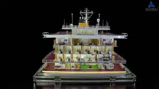 Accommodation Scale Model with Interior Detailing | Marine interior Miniature Model