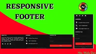 || Responsive Footer || Creative Footer only by using CSS ||