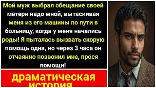 Муж оставил меня, когда воды отошли, чтобы помочь маме. Я пыталась вызвать 911, но...