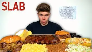 BIG BBQ RIBS and BURGERS Mukbang + Cheesy Mac, All The Fixins & Homemade Cornbread