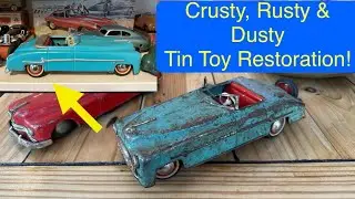 Fixing up a junkyard worthy tin toy car!