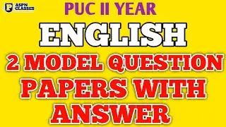 2nd PU ENGLISH 2 MODEL QUESTION PAPERS WITH KEY ANSWER 2022