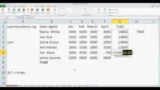 Excel How to find sum Hindi