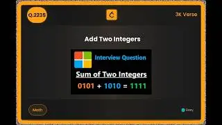 DSA Verse Ep. 6 | Add Two Integers - LeetCode Q.2235 | Easy Solution Explained