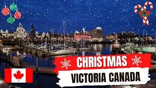Victoria, Canada, Christmas walk, 4K video