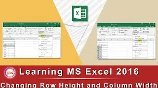 Learning MS Excel 2016: Changing Row Height and Column Width