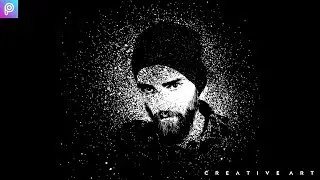 B&W Splatter Effect in PicsArt