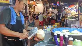 Coconut ice-cream and coconut water #thailand #thailandmarket @Wanderergirl