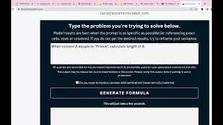 Turn problem to excel formula.