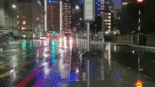 rainy night in London