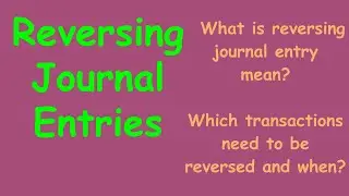 Reversing Entries