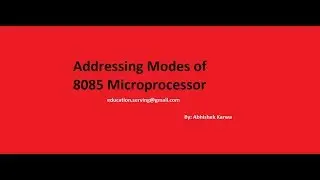 Addressing Mode of 8085 Microprocessor