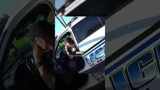 Der Polizist am Steuer bemerkte den Biker nicht 👀
