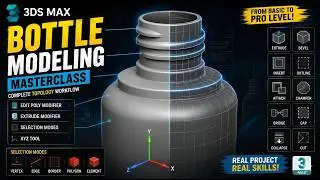 3ds Max Sinhala Beginner Tutorial – Episode 2 | Bottle Topology Modeling