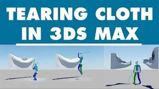 Autodesk 3ds max Tutorial - Tear cloth with cloth modifier in 3ds max - NO PLUGINS