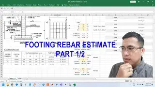 FOOTING REBAR ESTIMATE - PART 1/2
