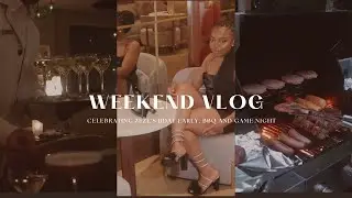 VLOG: celebrating Zeze's bday early, bbq & game night 🥂 🎁🌭🎲