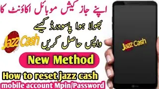 how to forget jazzcash pin password