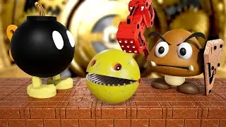 Robot Pacman in the Super Giant Bomb Maze