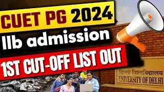 CUET PG 2024 | Delhi University 1st cut off list out | ( Category - Wise) By Hani sir