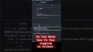 How to use Logging in Python?? 