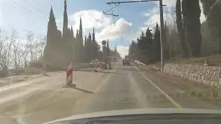 Дорога Симферополь - Ялта в мате 2023.